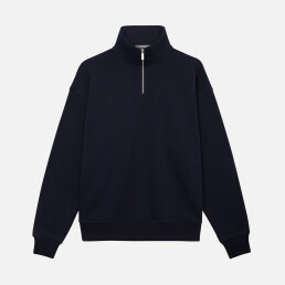 Толстовка на молнии унисекс FLOW, темно-синяя, размер 3XL/4XL