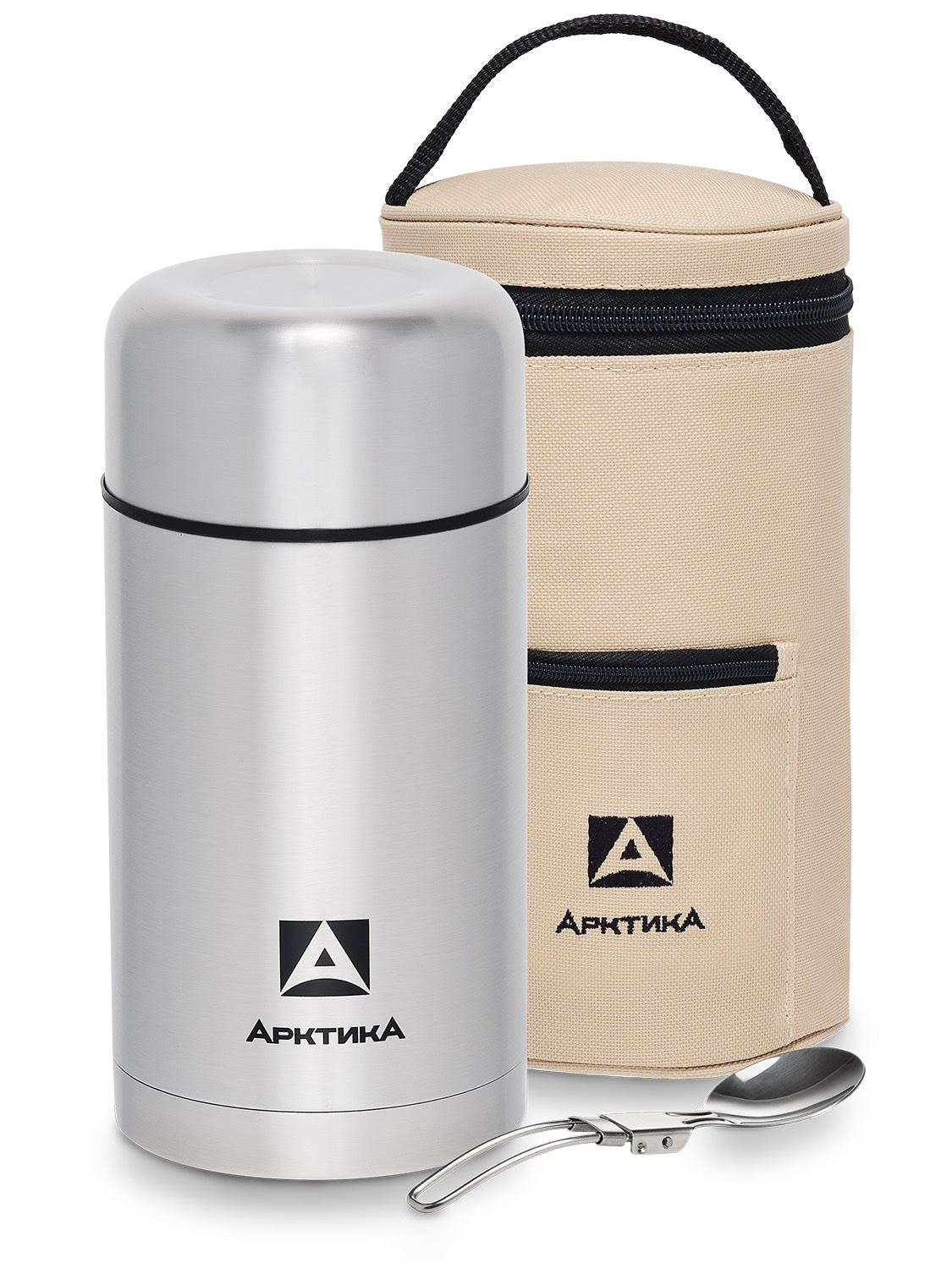 Термос с широким горлом и чехлом на 1л (уценка)