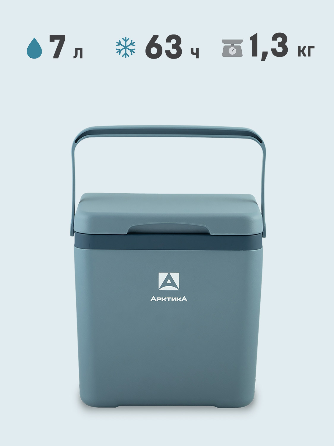 Синий термоконтейнер 2200 на 7 литров