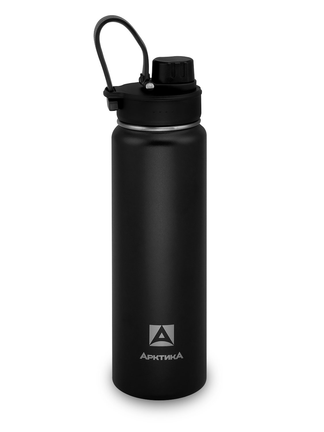 Черная термокружка 708 + спортивная крышка на 0.7л