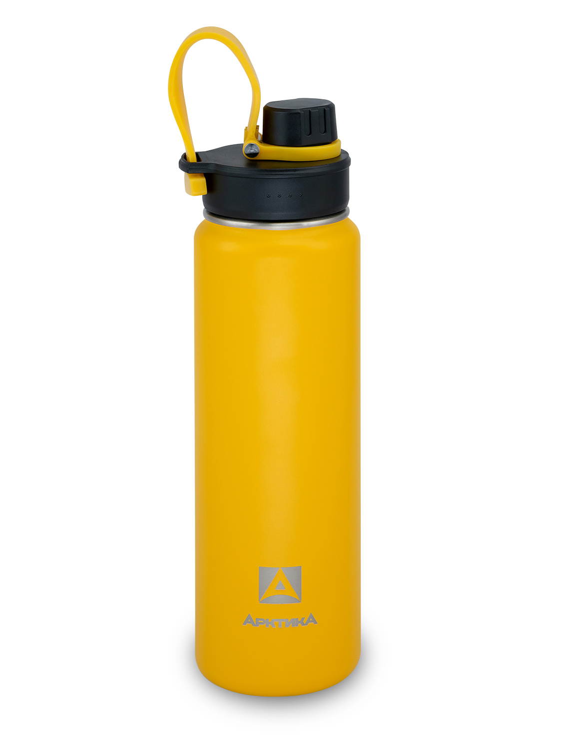 Желтая термокружка 708 + спортивная крышка на 0.7л