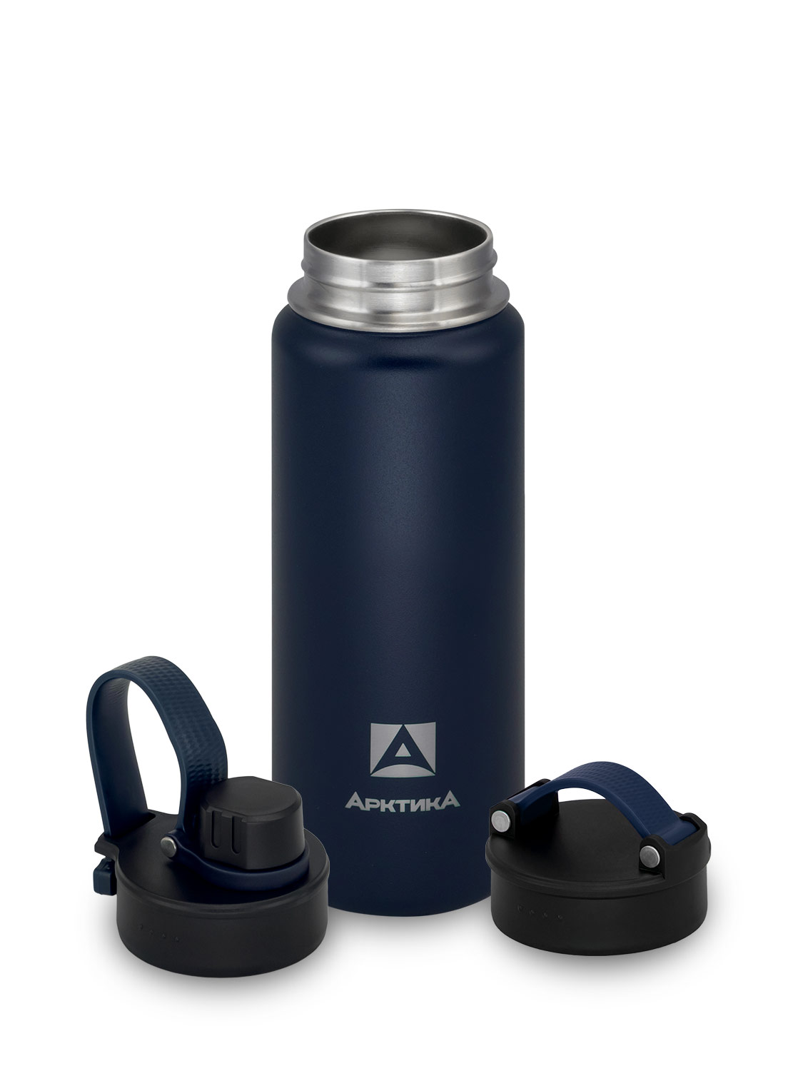 Синяя термокружка 708 + спортивная крышка на 0.53л (УЦЕНКА)