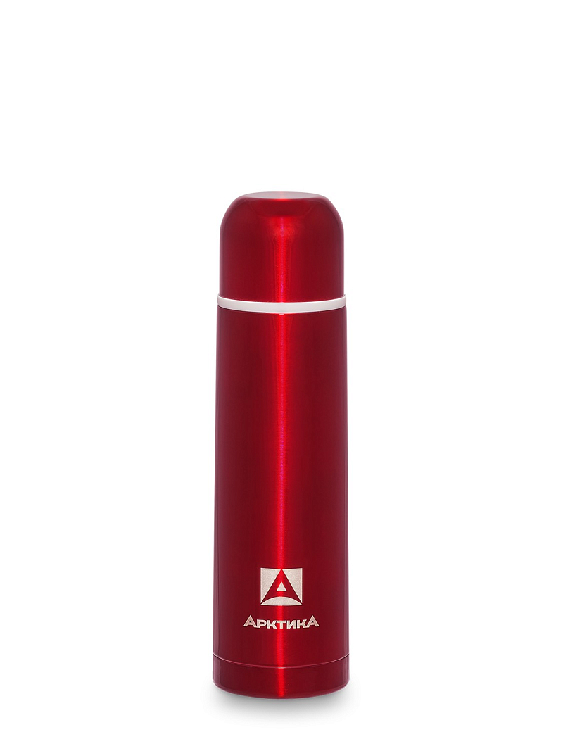 Красный классический термос с узким горлом на 0.75л (уценка)