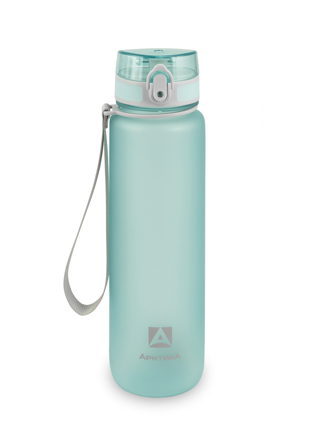 Питьевая бутылка 720 из тритана 1л, голубая матовая, с ситечком