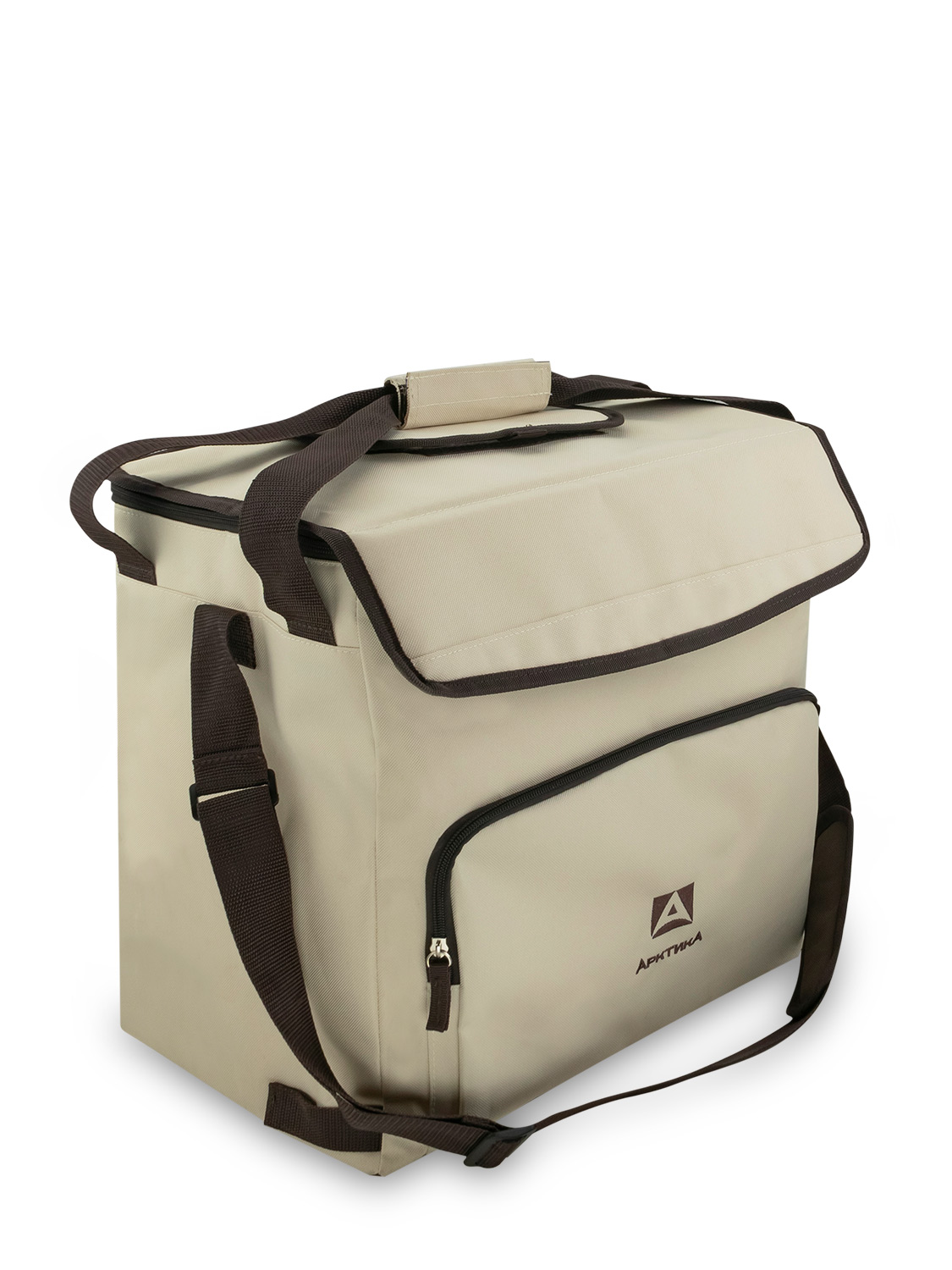 Бежевая сумка-холодильник 3000 классическая с люком на 30л