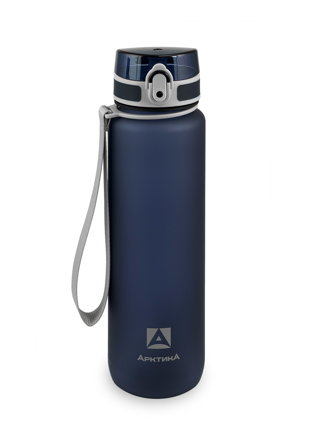 Питьевая бутылка 720 из тритана 1л, синяя матовая, с ситечком