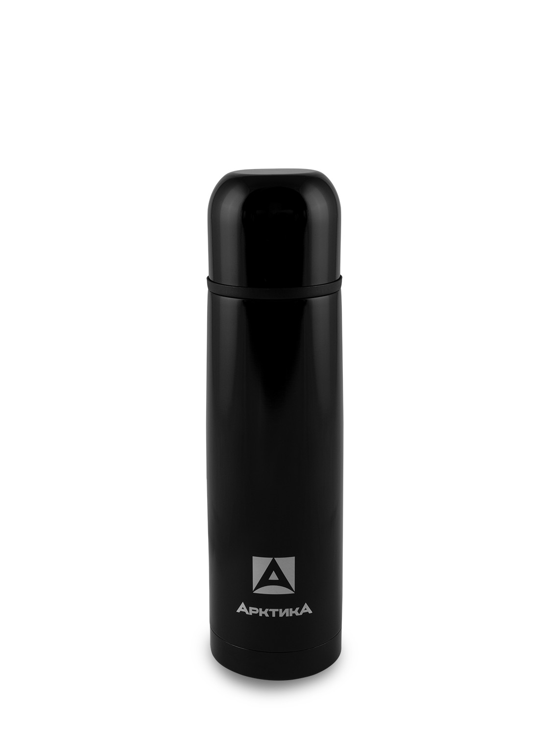 Глянцевый черный термос с узким горлом на 0.5л (уценка)