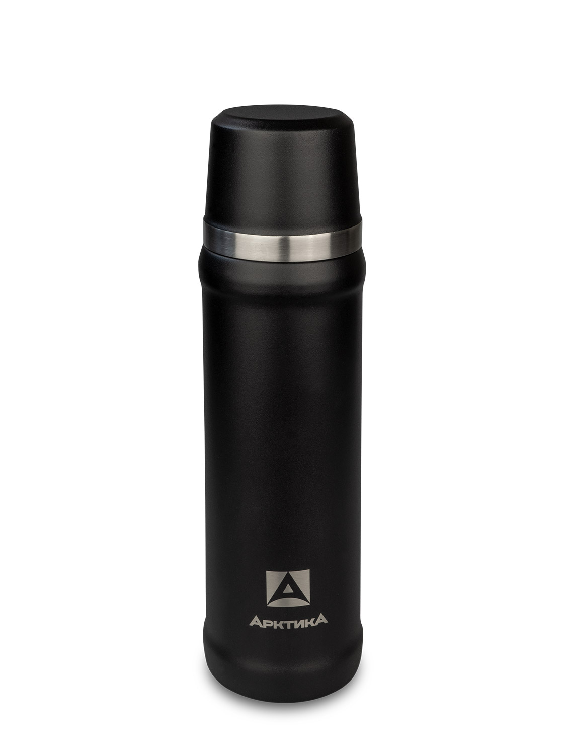 Черный термос для напитков на 0.6л (уценка)