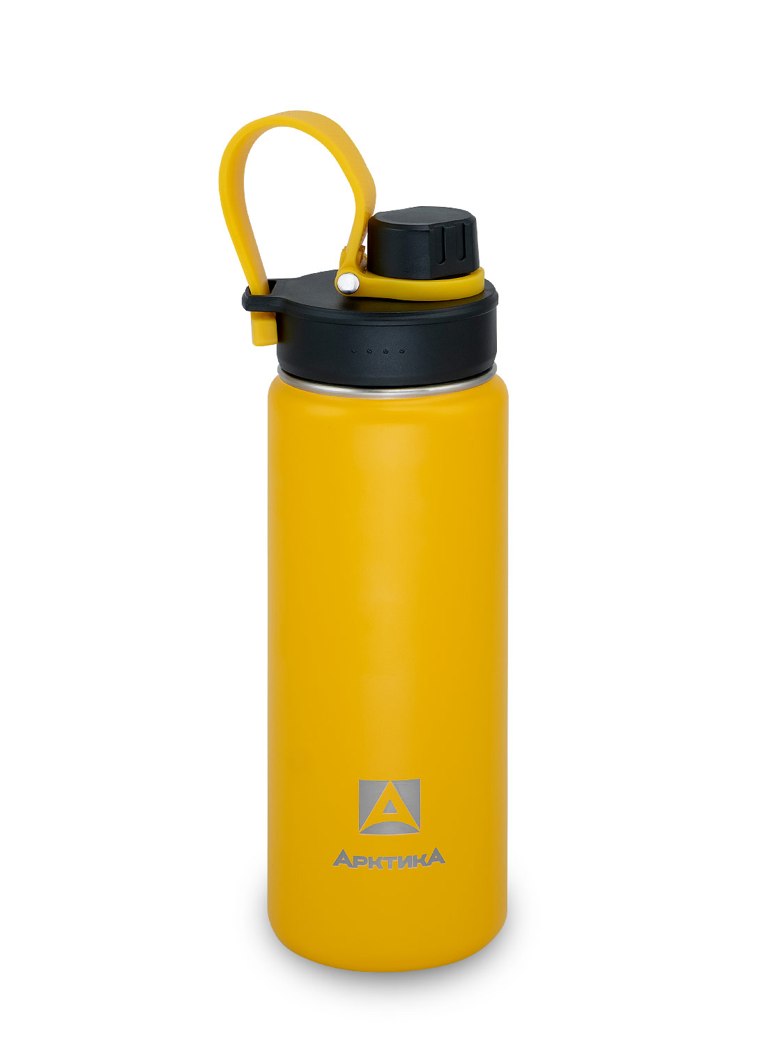 Желтая термокружка 708 + спортивная крышка на 0.53л