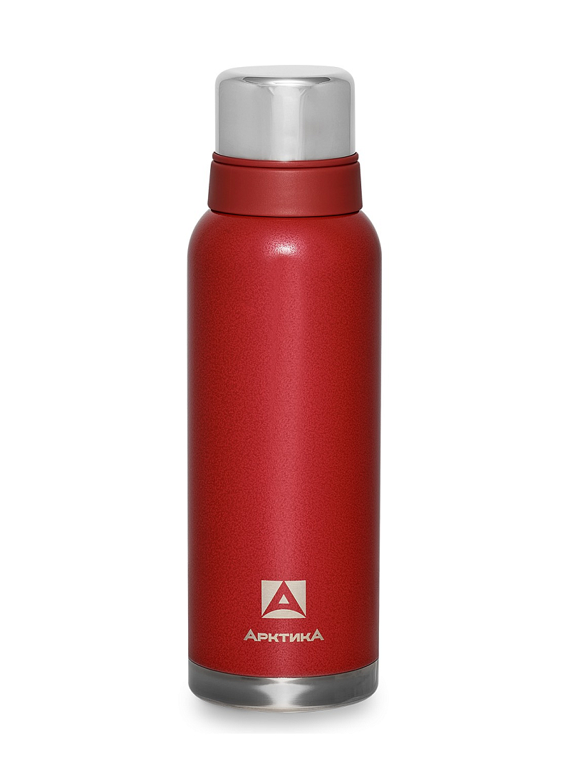 Красный термос с узким горлом на 1.2л (уценка)