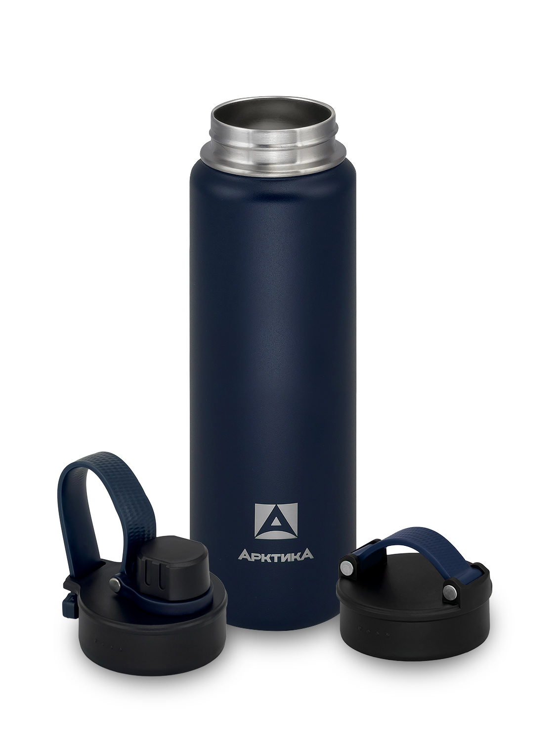 Синяя термокружка 708 + спортивная крышка на 0.7л (УЦЕНКА)