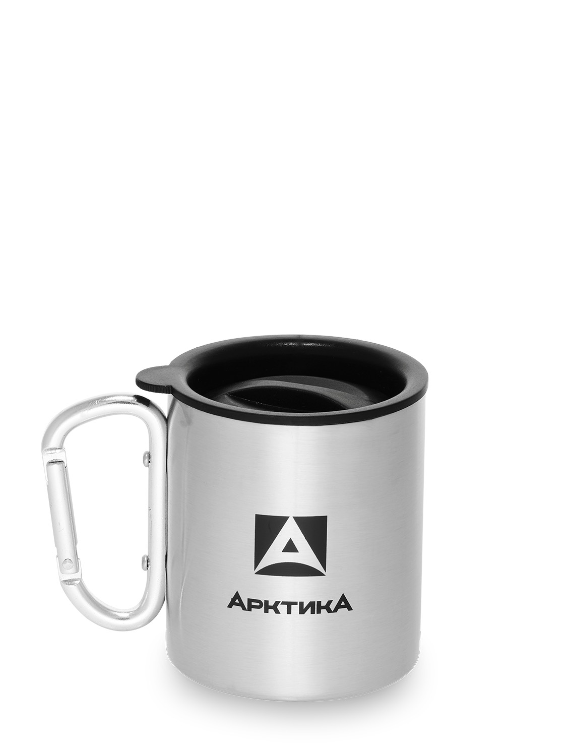 Термокружка 801 полированная с ручкой-карабином на 0.3л