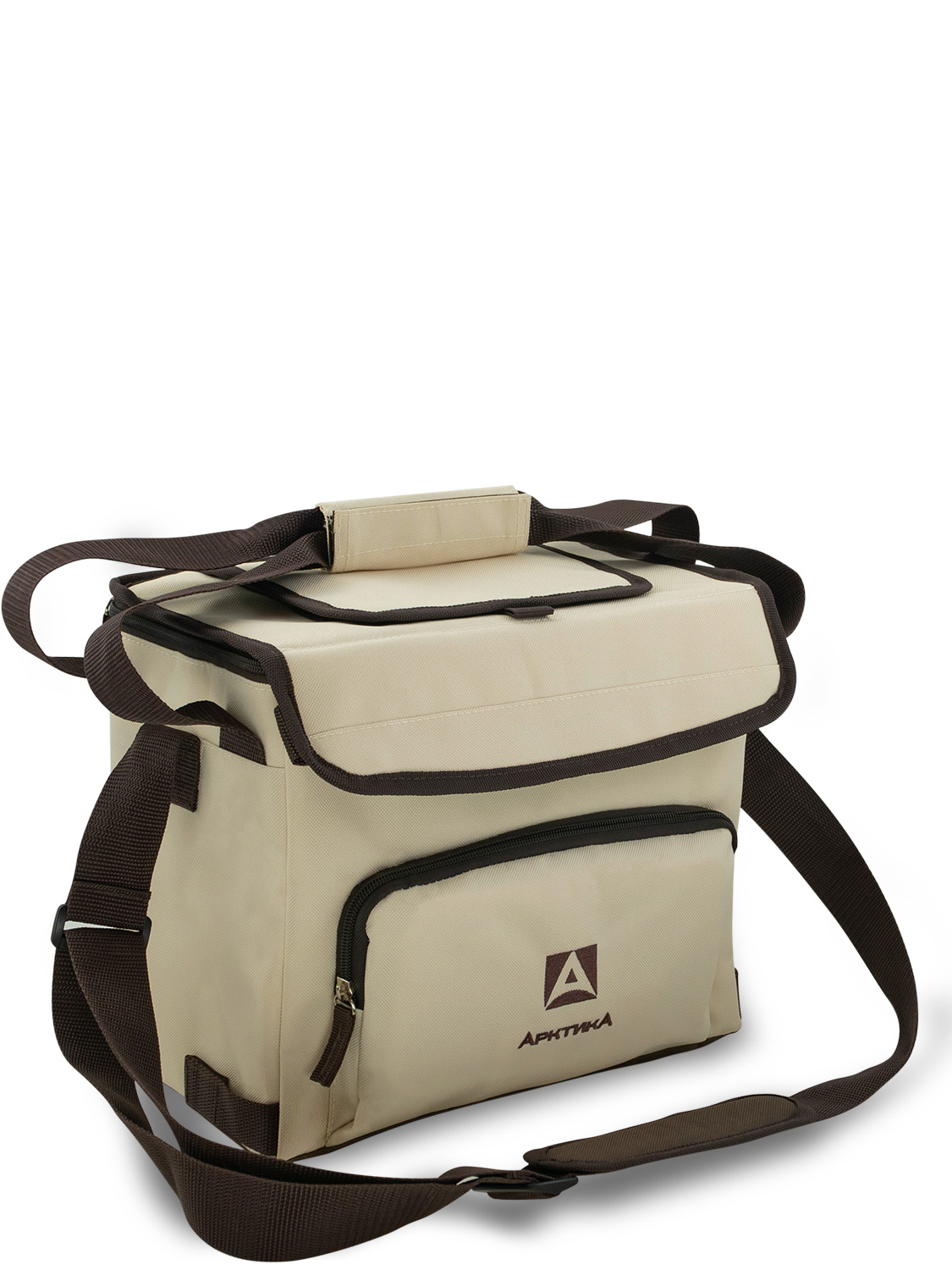 Бежевая сумка-холодильник 3000 классическая с люком на 10л