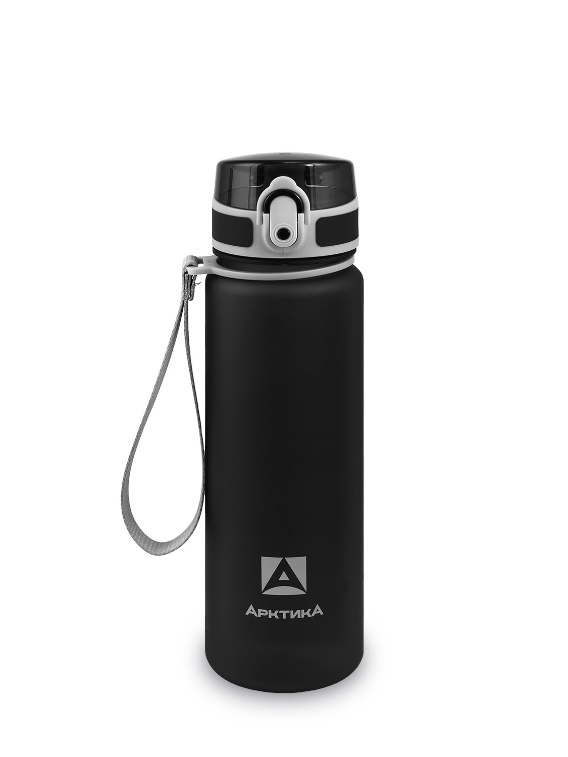 Питьевая бутылка 720 из тритана 0.5л, черная матовая, с ситечком